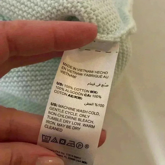 Womens size 3 (XL) aqua Chicos brand sweater, #H596 - Picture 4 of 4